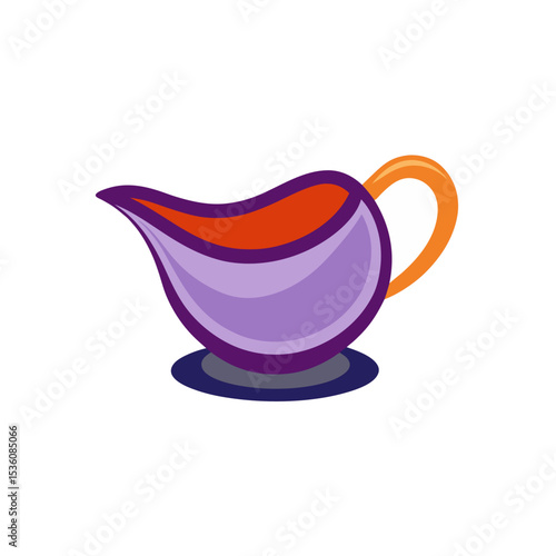 gravy boat on white background  