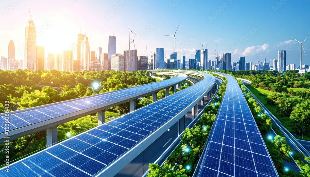 Fototapeta premium Sustainable city highway
