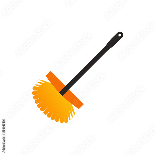 scrub brush on white background .svg