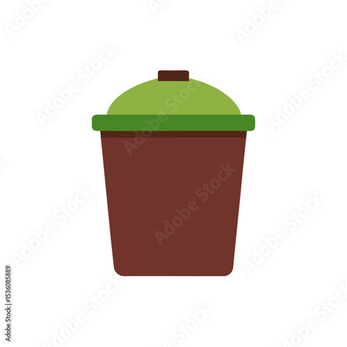 compost bin on white background  