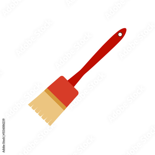 basting brush on white background  