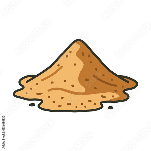 sand 모래 더미 일러스트 (해변, 캠핑, 놀이 활용)