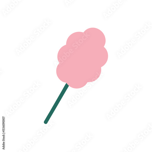 cotton candy stick on white background 