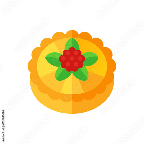 fruit tart on white background .svg