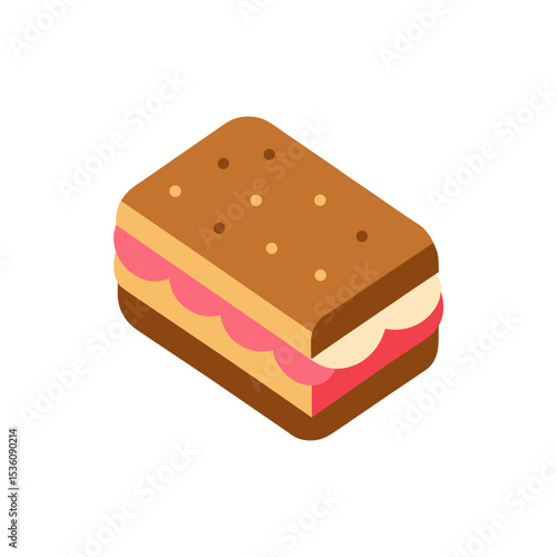 ice cream sandwich on white background .svg