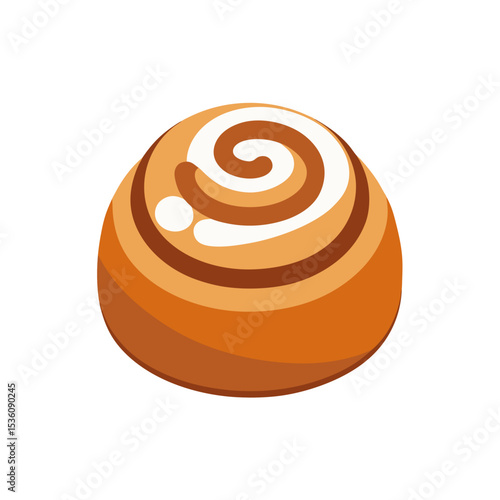 cinnamon roll on white background .svg