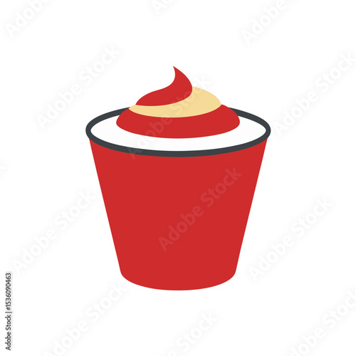 mousse cup on white background .svg