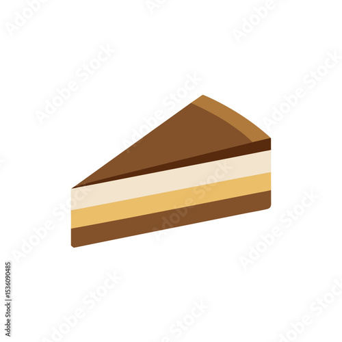 tiramisu slice on white background .svg