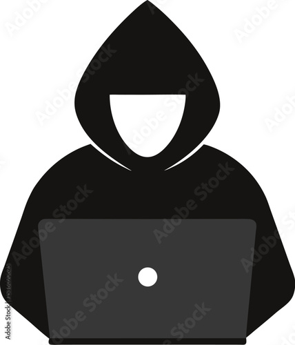 vector illustration of a black and white security id card