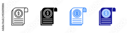 Document Multiple Style Icon Set Vector 