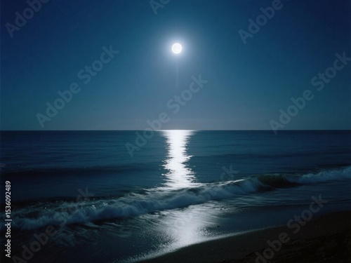 moon and sea
