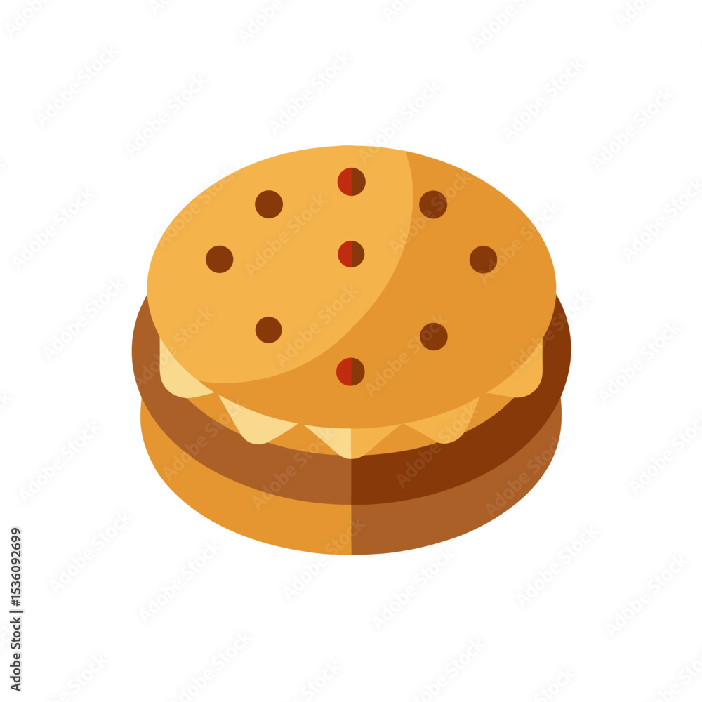 cookie sandwich on white background cookie sandwich on white background