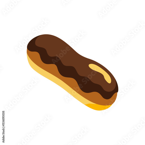 chocolate eclair on white background .svg