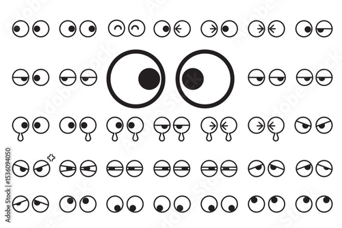 正面から見た目のシンプルなモノクロのアイコンセット