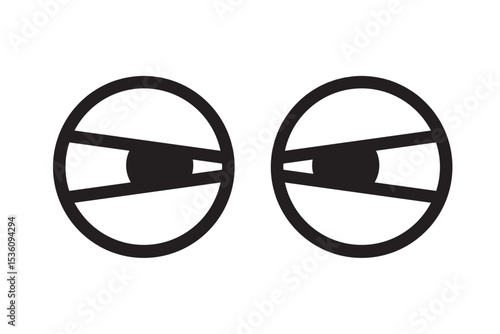 正面から見た目のシンプルなモノクロのアイコン