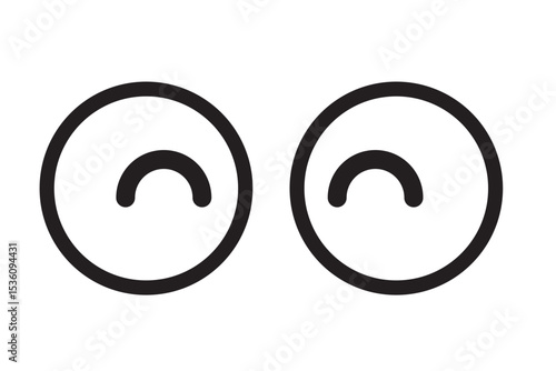 正面から見た目のシンプルなモノクロのアイコン