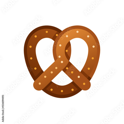 chocolate covered pretzel on white background 