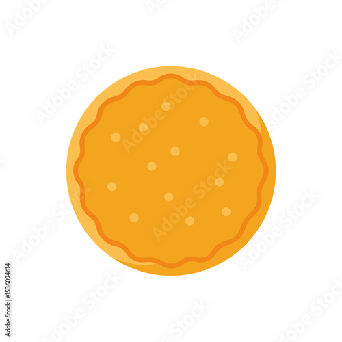 shortbread cookie on white background 