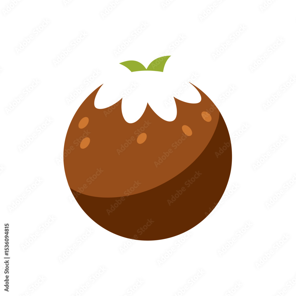 Fototapeta premium coconut covered chocolate on white background