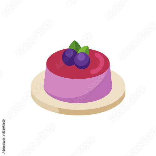 berry mousse on white background .svg