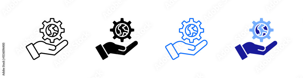 Csr Multiple Style Icon Set Vector Csr Multiple Style Icon Set Vector