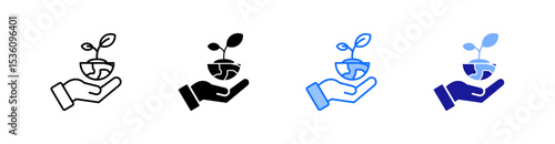 Ecology Multiple Style Icon Set Vector 