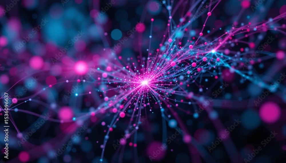 Naklejka premium Unique round light background image, lighting, abstract, digital, banner texture advertising poster