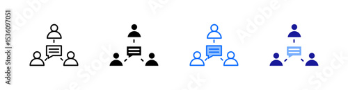 Communication Multiple Style Icon Set Vector 