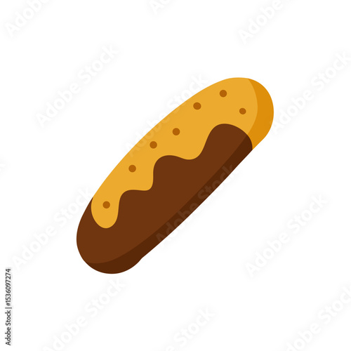 chocolate dipped biscotti on white background 