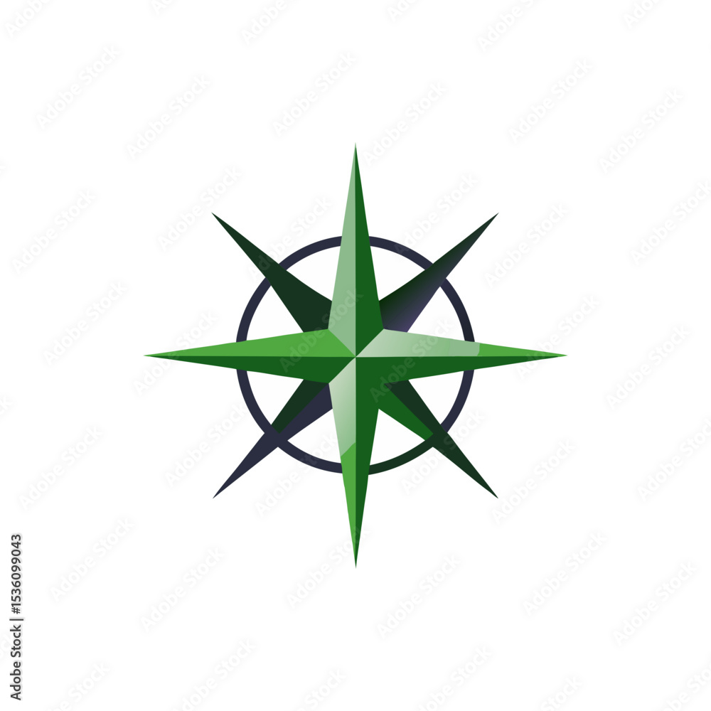 Fototapeta premium compass rose on white background .svg