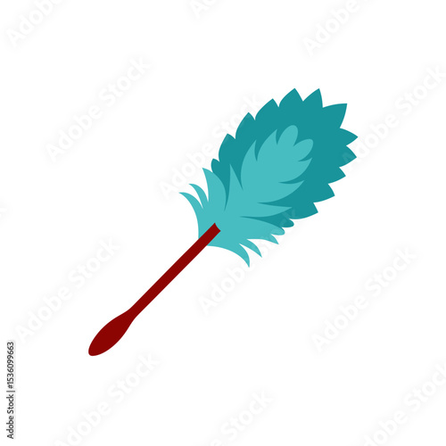 feather duster on white background   