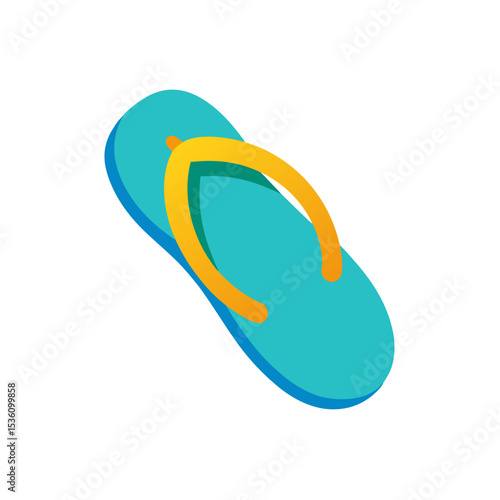 flip flop on white background 