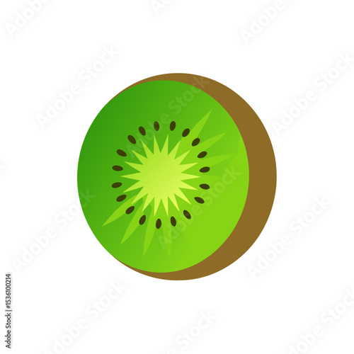 kiwi fruit on white background  