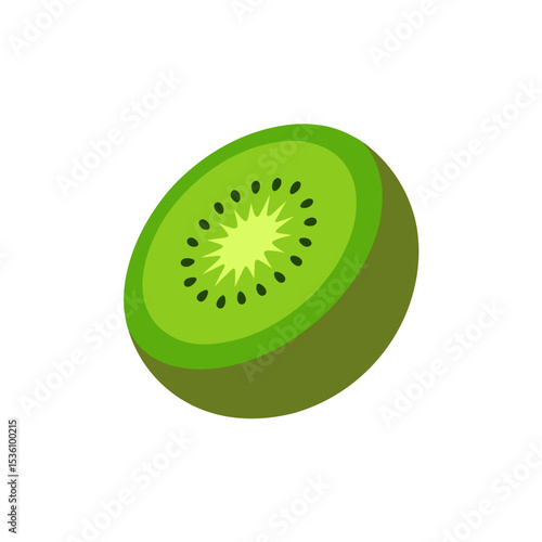 kiwi fruit on white background  .svg