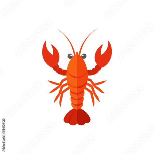 lobster on white background 