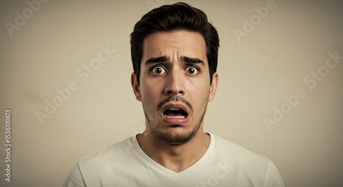 Shocked Man Portrait: A Stunning Close-up