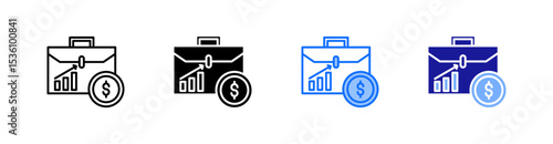 Business Multiple Style Icon Set Vector 