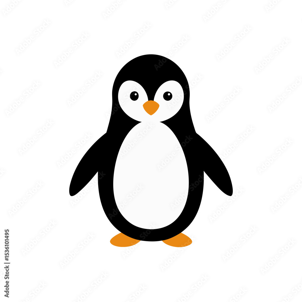 Naklejka premium penguin on white background .svg
