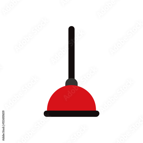 plunger on white background 