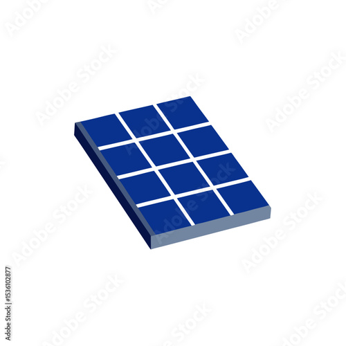 solar panel on white background   