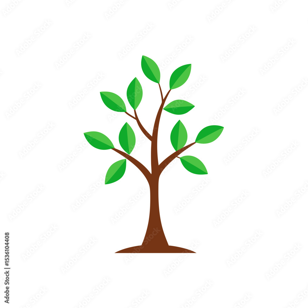 Obraz premium tree sapling on white background .svg