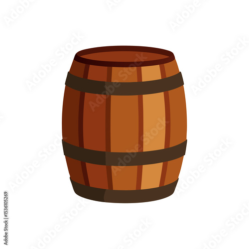 wooden barrel on white background  .svg