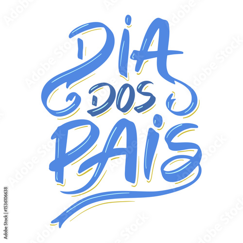 Dia dos Pais Blue Lettering