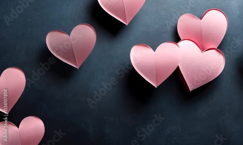 pink heart on a black background