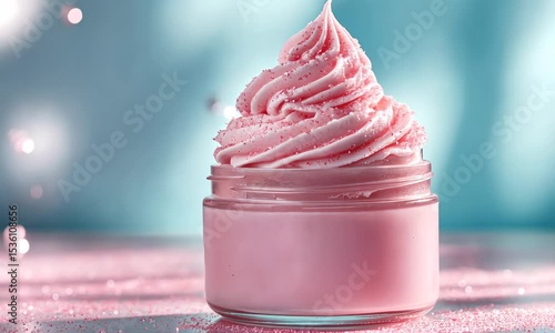 ice cream with pink berries