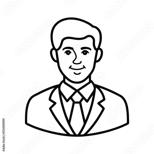 Professional school principal portrait illustration vector graphic for education websites brochures and marketing materials