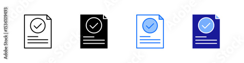 Conclusion Multiple Style Icon Set Vector 