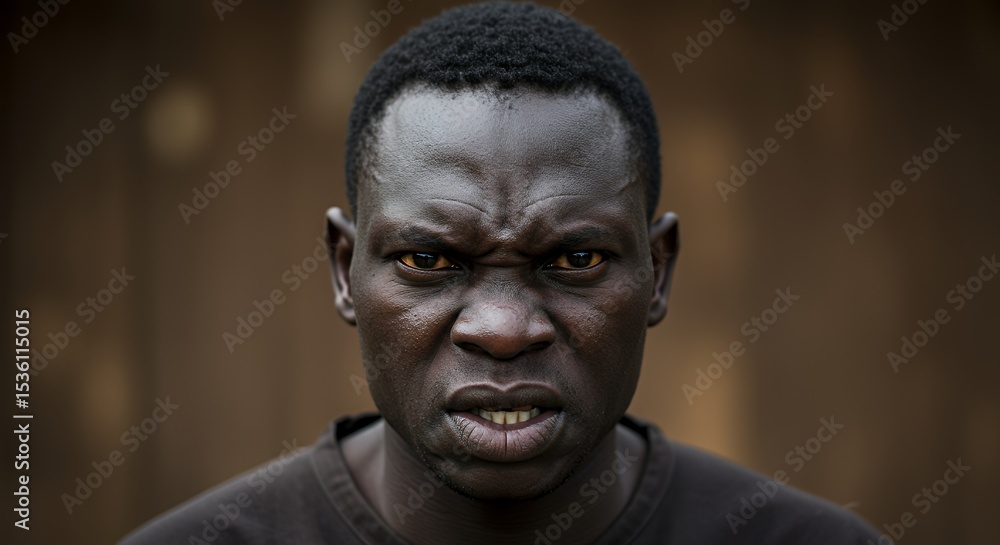 Portrait of a Man Showing Anger Portrait of a Man Showing Anger