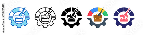 Work Performance Multiple Style Icon Set Collection.