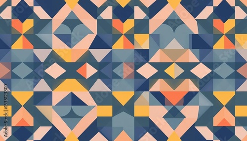 Trendy Scandinavian geometric tileable seamless pattern background ,  monochrome,  graphic